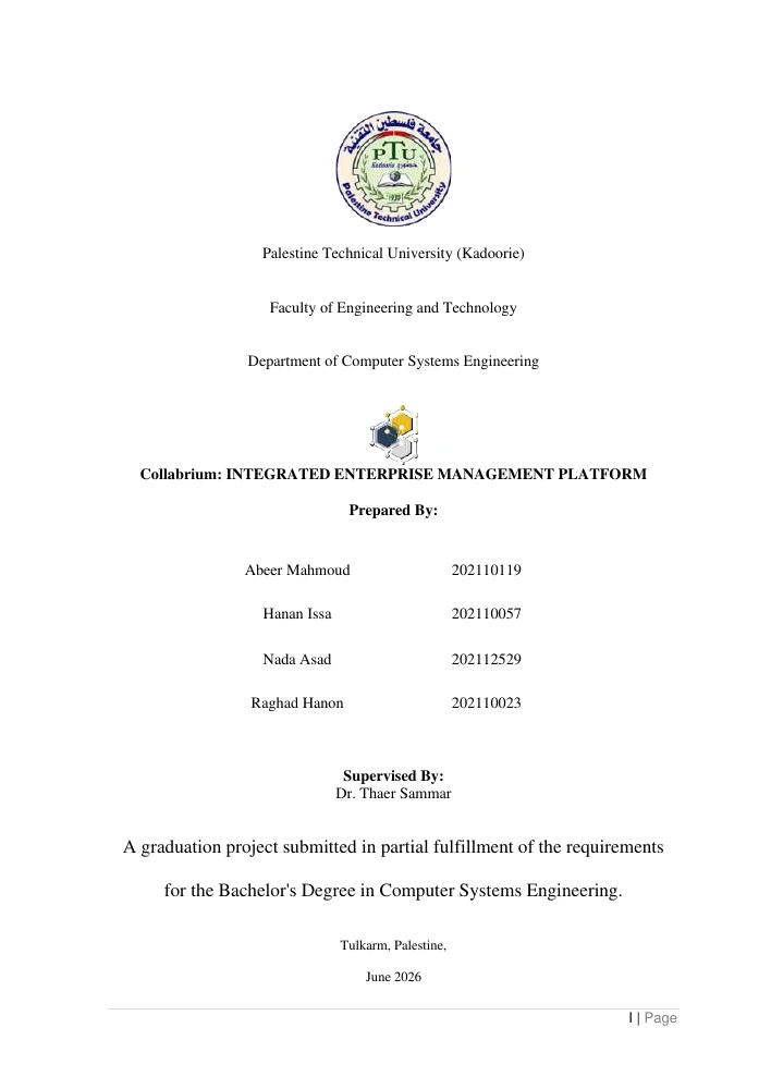Final project thesis cover