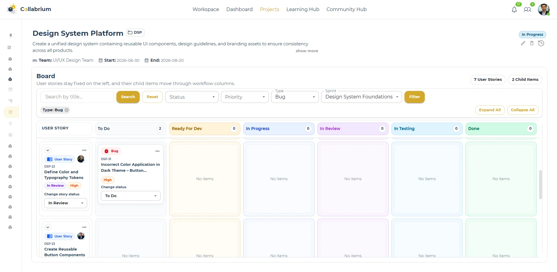 WorkItemManagement / Board Filters