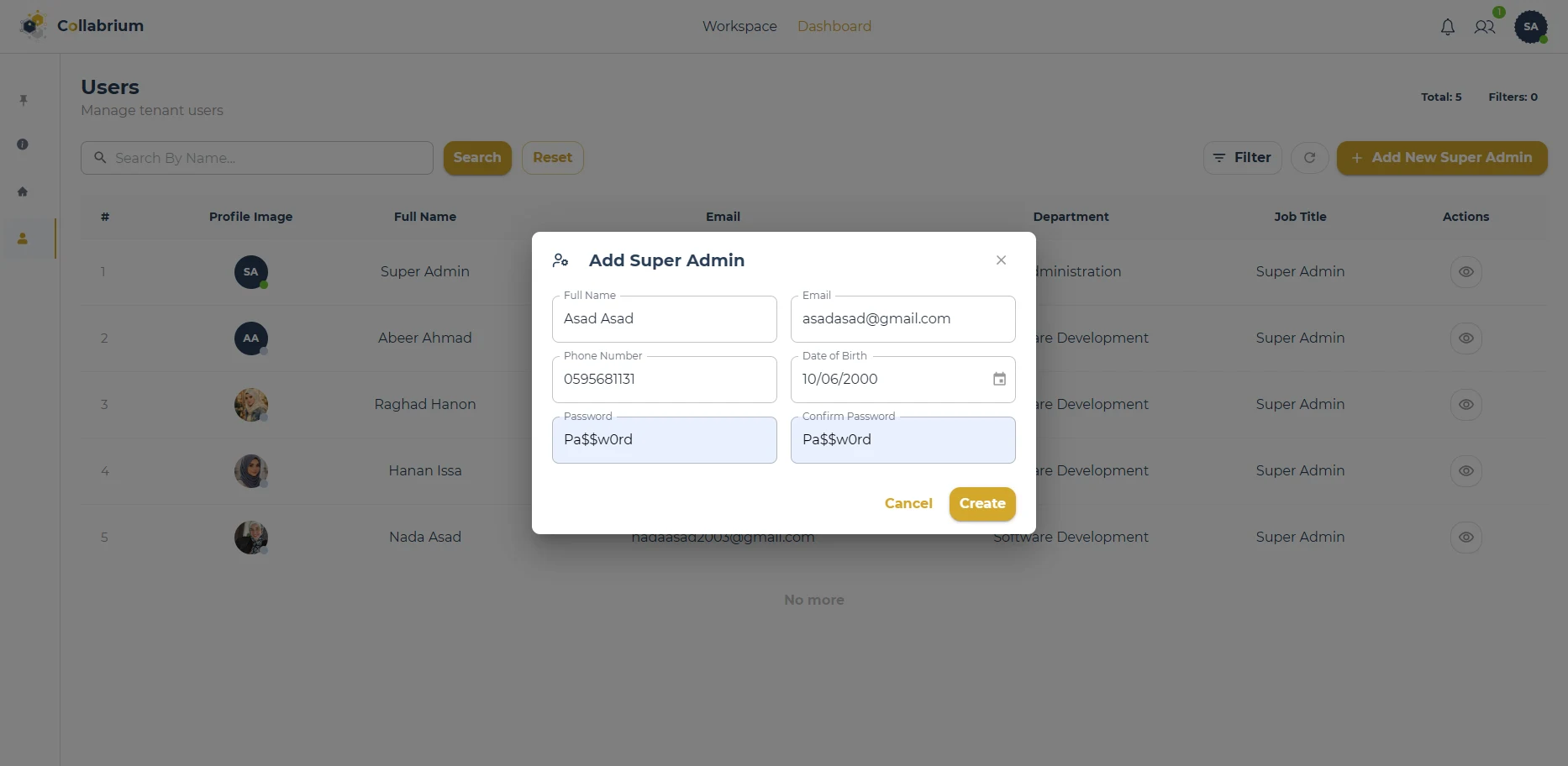 SuperAdmin / super Admin Add New Super
