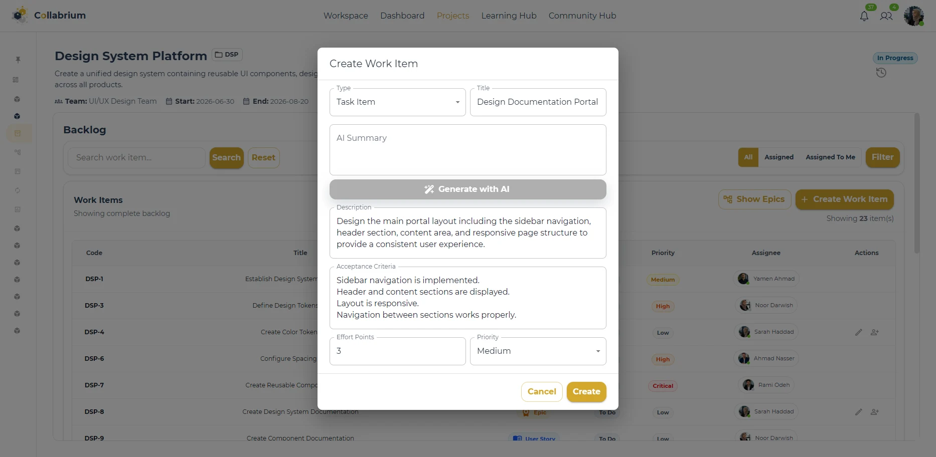 WorkItemManagement / Create Task