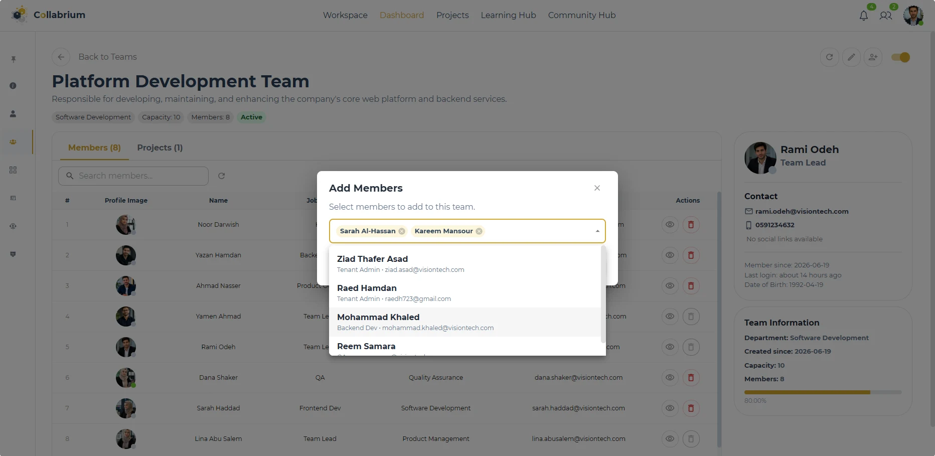 TeamManagement / Add Team Member