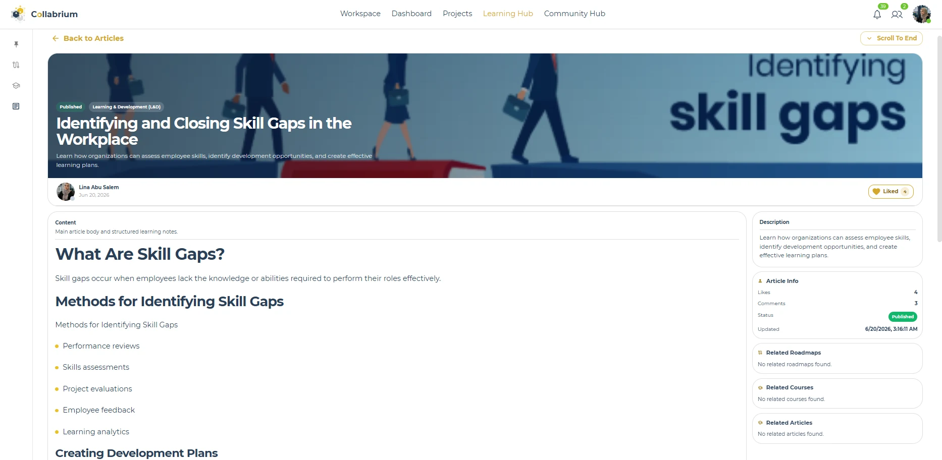 LearningHub / Detailed Article Page Dev
