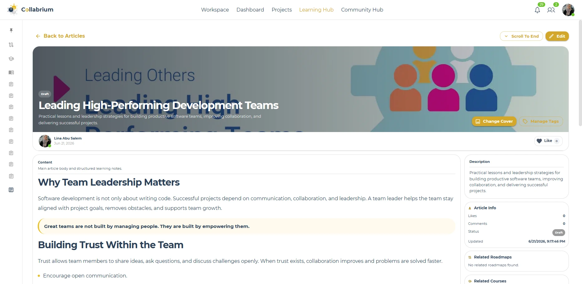 LearningHub / Detailed Article Page