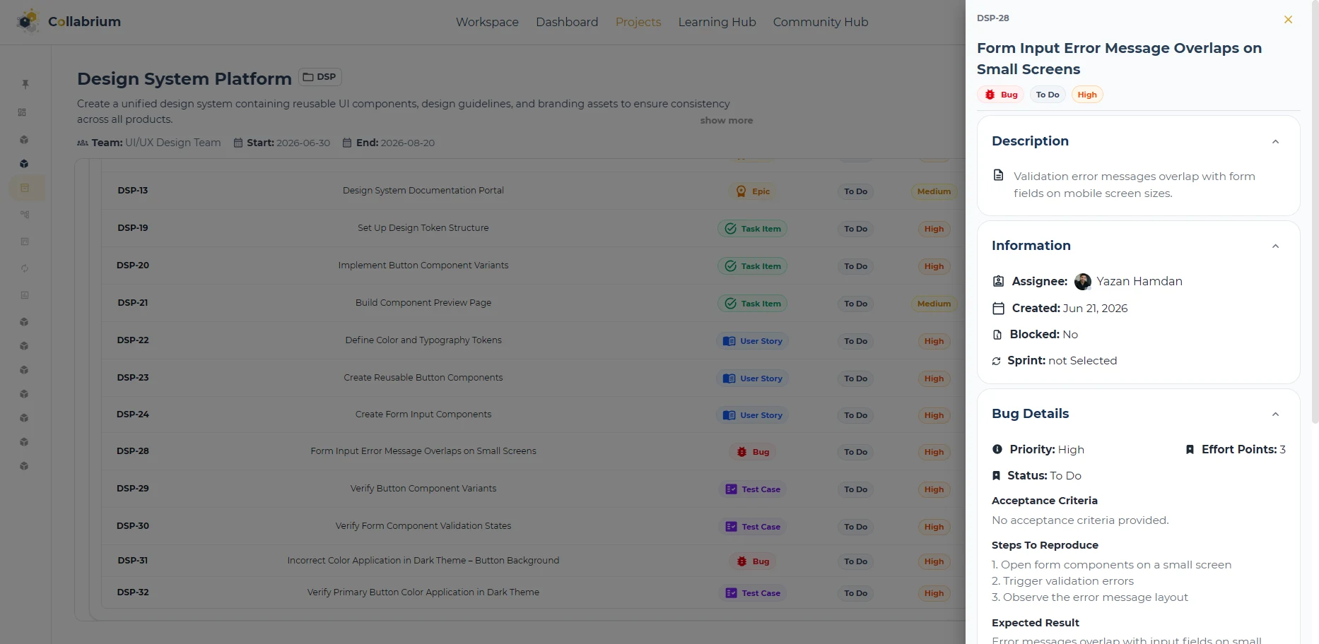 WorkItemManagement / View Work Item Dialog