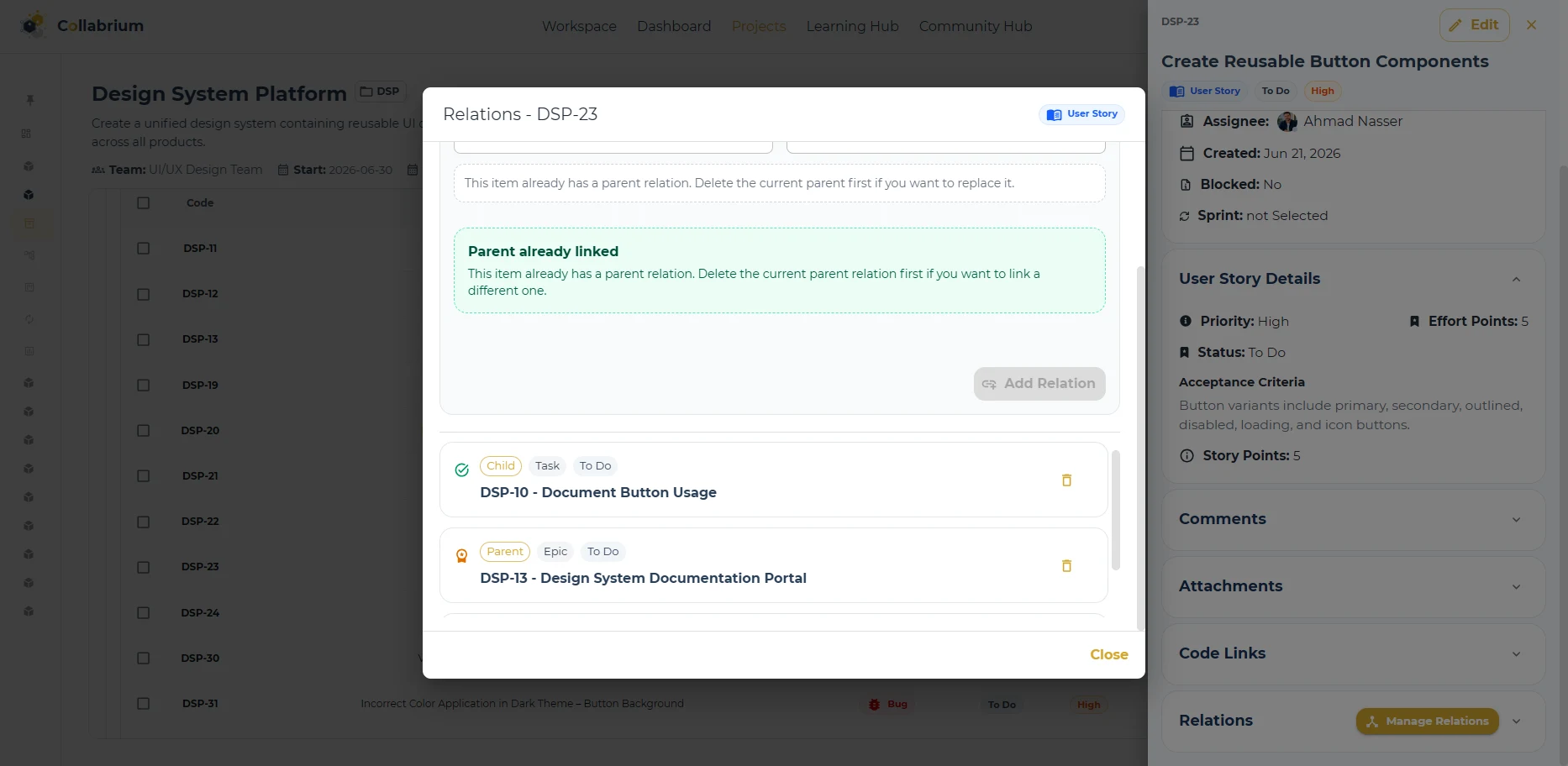 WorkItemManagement / View Relations