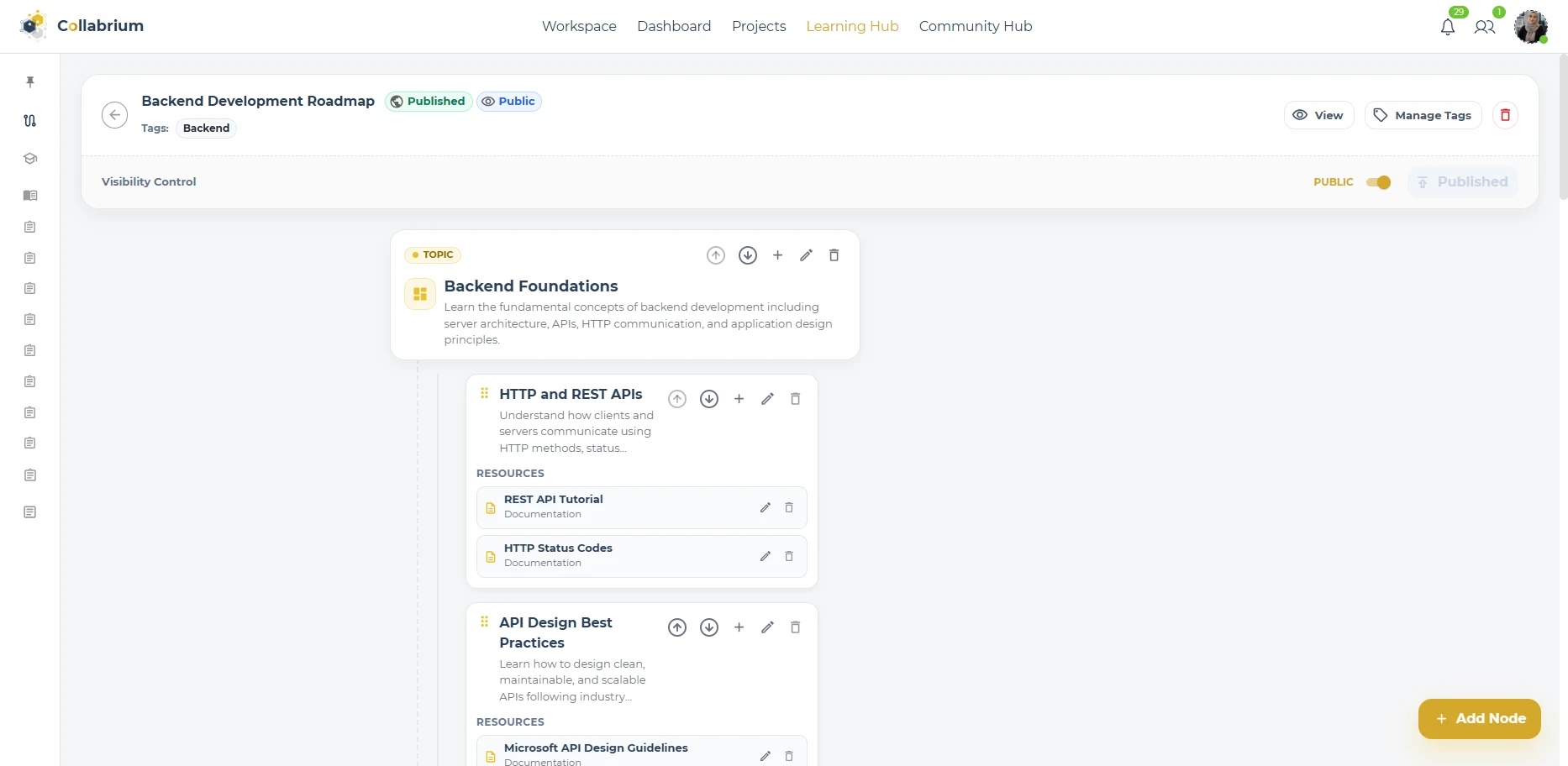 LearningHub / Roadmap Builder Page