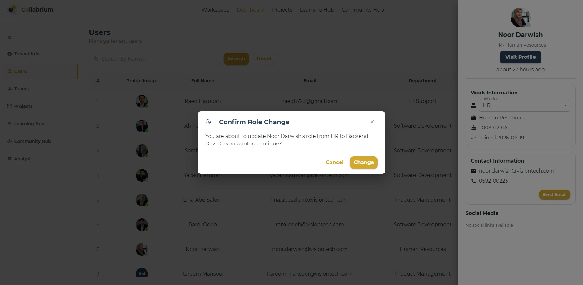 UsersManagement / Change User Role