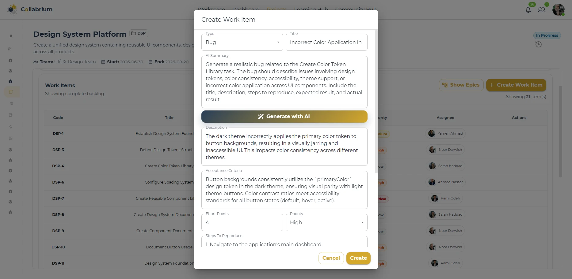 AI / generate Work Item