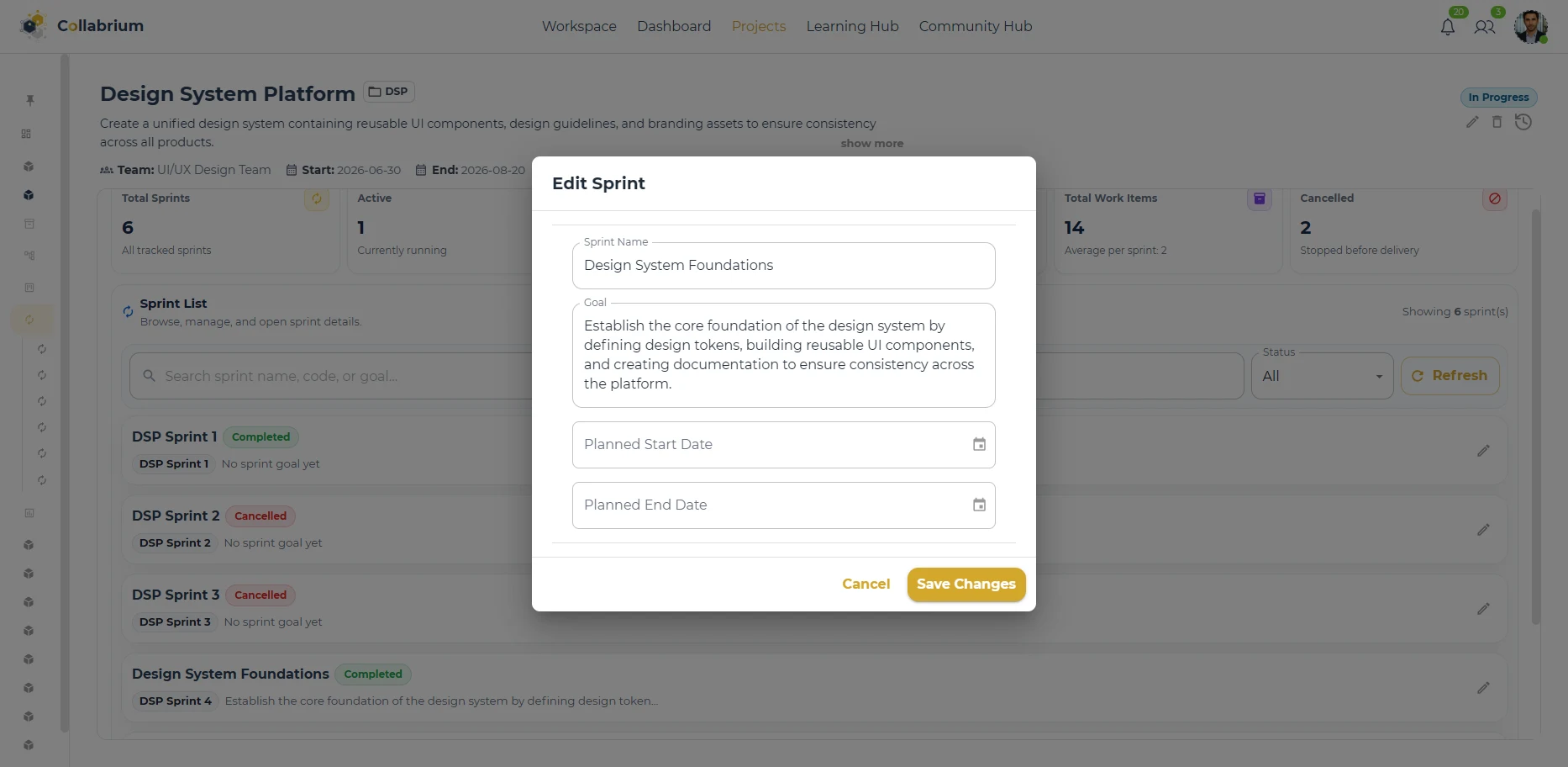 SprintManagement / Edit Sprint