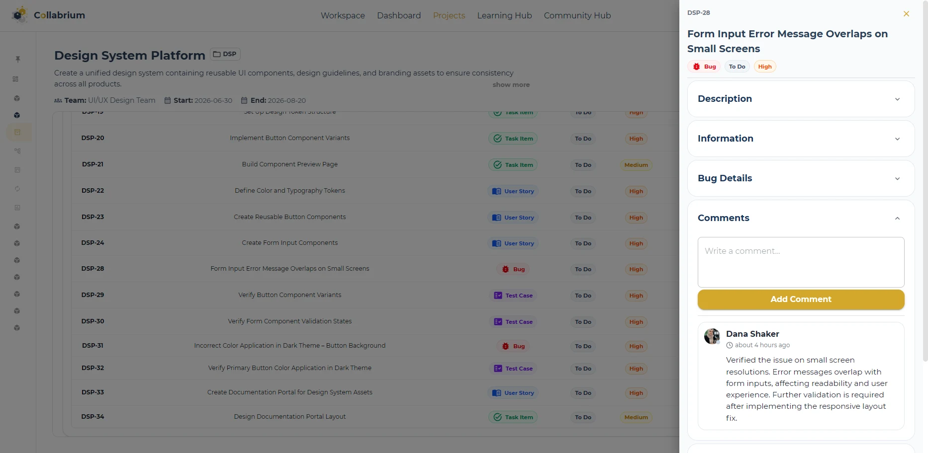 WorkItemManagement / View Comments