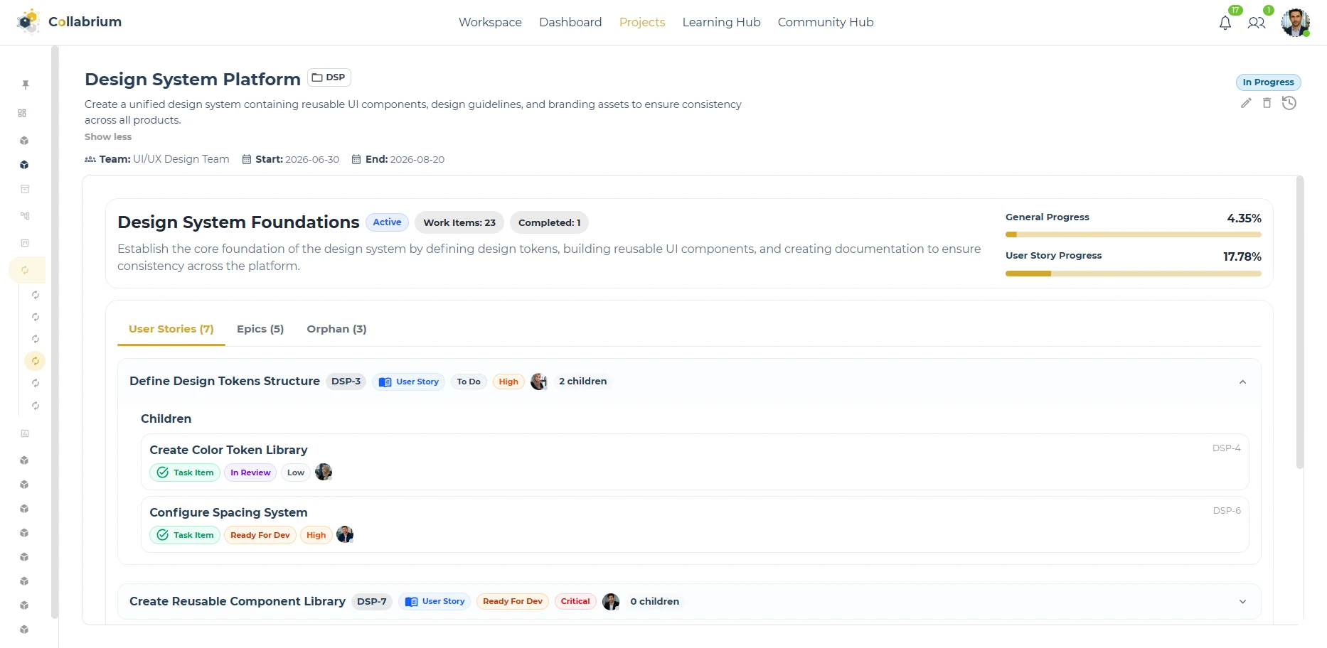 SprintManagement / Sprint Details Page