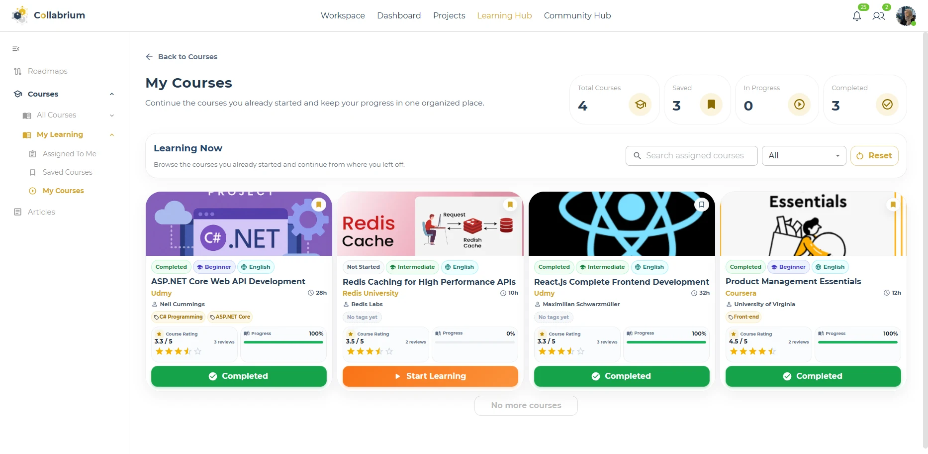 LearningHub / My Courses